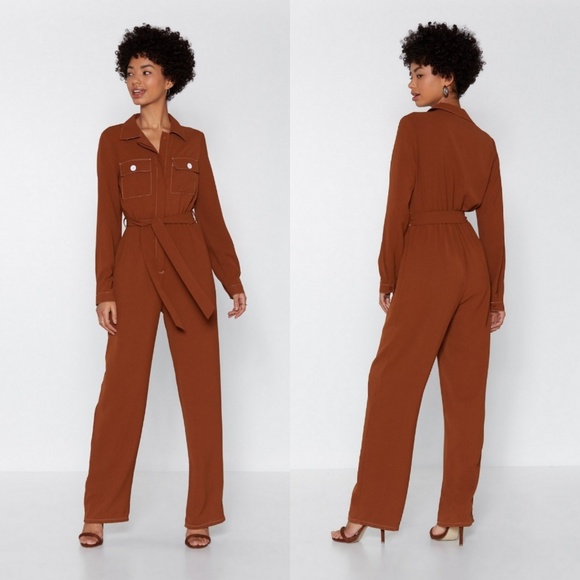 Nasty Gal Pants - Nasty Gal "Such a Stitch" Utility Boilersuit
